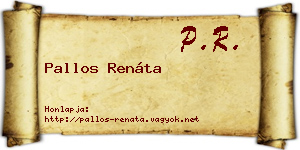 Pallos Renáta névjegykártya